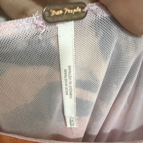 Free People Avenue Ribbon Tank Top Pink Combo Size Medium M NEW Y2K - Picture 7 of 12